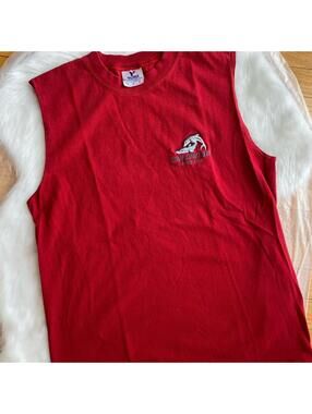 Yazbek Ixtapa Zihuatanejo Mexico Red Sleeveless Heavy Weight T-Shirt Size Medium